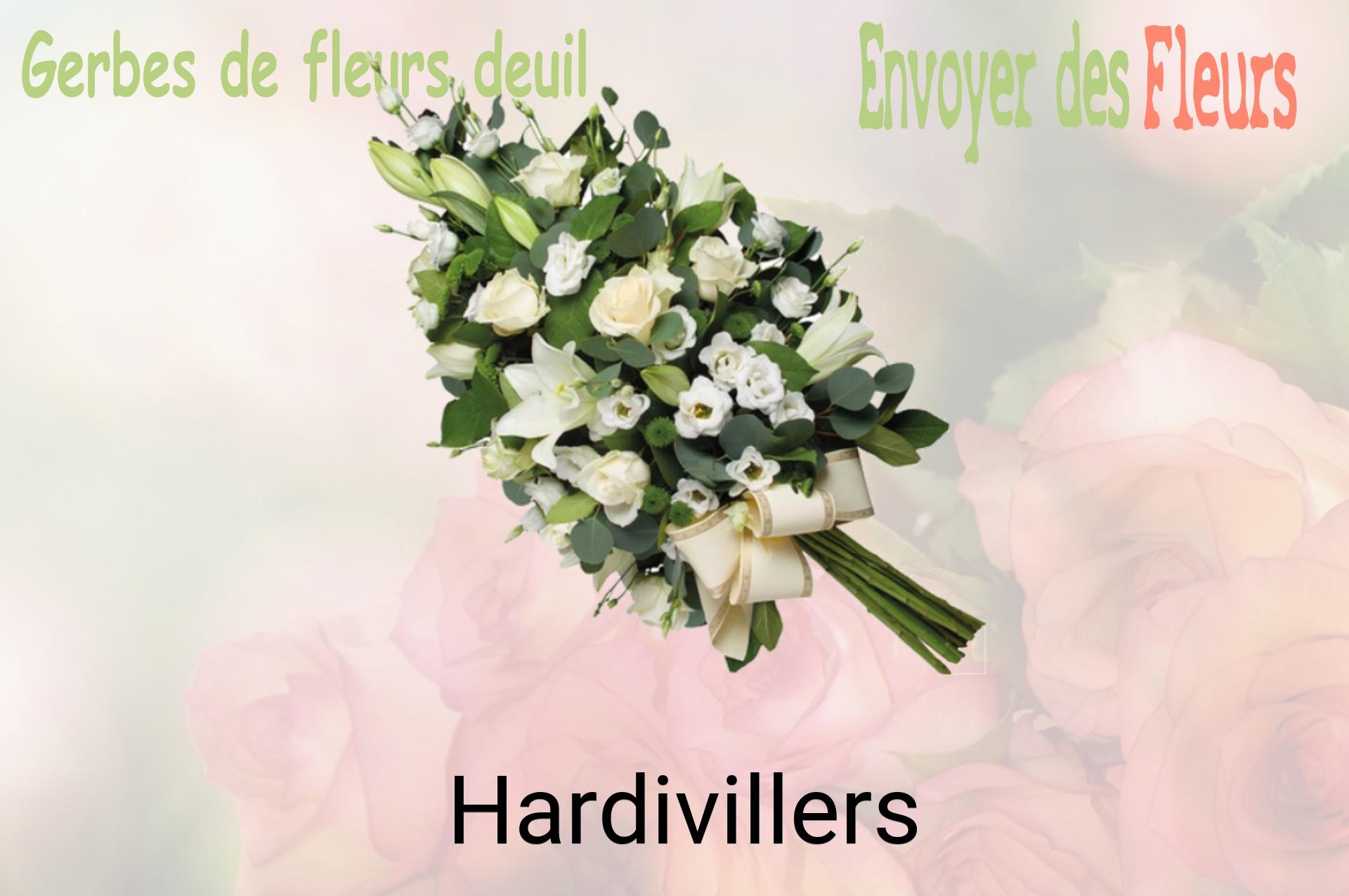 Gerbe de fleurs de deuil livrée à Hardivillers